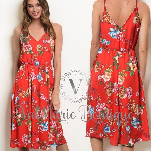 LAST 1! Reds Divine floral midi dress - Picture 4 of 4
